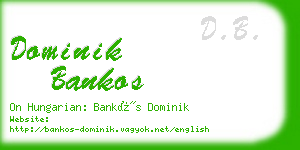 dominik bankos business card